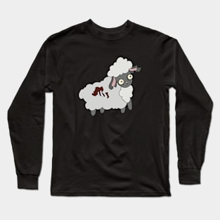 Zombie Sheep Cartoon // Funny Halloween Zombie Long Sleeve T-Shirt